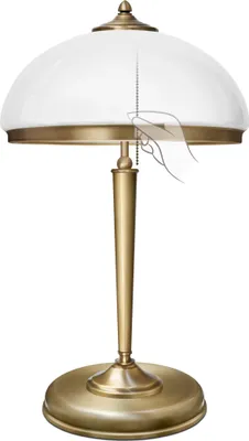Produktbild von Messing Tischleuchte sophisticated Kettenschalter Goldpatina 53cm Ø30cm 2x E14 80W Wohnzimmer Schlafzimmer Büro Leselampe handgefertigt