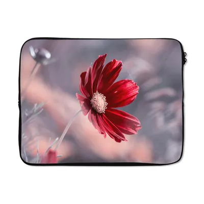 Produktbild von MuchoWow® Laptop Hülle 15 Zoll Blumen - Rot - Natur - Pflanzen Laptoptasche - Laptoptasche - Sleeve - Rundum-Schutz