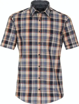 Immagine prodotto di Casa Moda camicia casual a maniche corte a scacchi arancioni