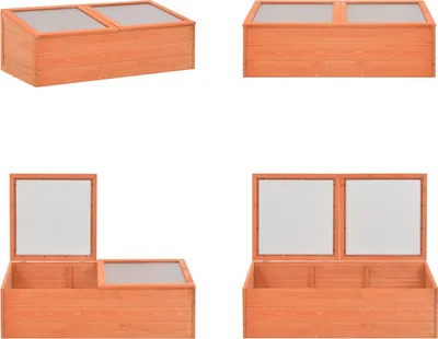 Produktbild von vidaXL Frühbeet Holz 100x50x34 cm - Gewächshaus - Gewächshäuser - Frühbeet - Frühbeete
