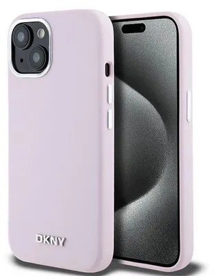 Zdjęcie produktu dla Etui Dkny Liquid Silicone Small Metal Logo Magsafe Na Iphone 15 / 14 / 13 - Różowe