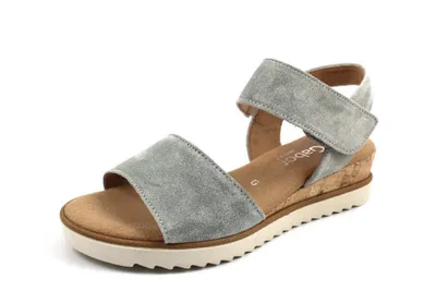 Produktbild von Gabor Comfort Keilsandalette - Grün Veloursleder Größe: 36 Normal