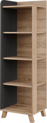 Produktbild von Badregal Vicco Karen Sonoma/Anthrazit 40 x 128 cm mit 4 Fächern, Model 54692