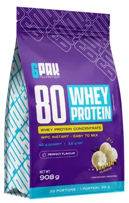 Produktbild von 6Pak Nutrition 80 Whey Protein- 908 g Vanilla