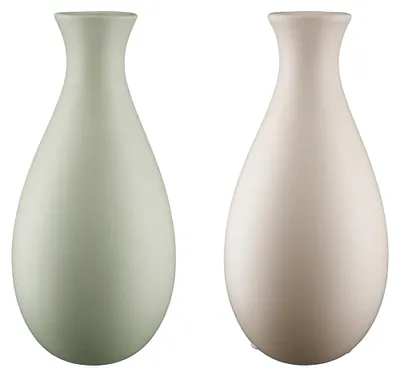 Produktbild von Gilde Flaschenvase, "Opaco", Keramik, beige, grau, grün, H. 20.5 cm, D. 10.5 cm 32661 4063387326619 2 Stück (2-fach sortiert)