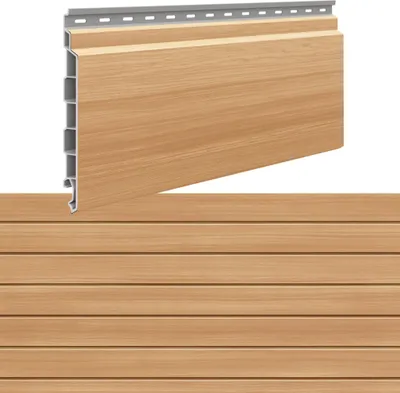 Produktbild von VOX Fassadenpaneele Außenlamellen in Holzoptik SOLVO - Wetterfest - Vertikale oder Horizontale Montage - 300x18,8cm - 4er Set - Zeder