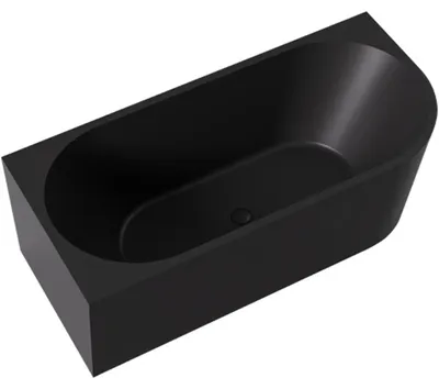 Obrázok produktu pre CERANO – Voľne stojaca akrylátová vaňa Bianco, ľavá – čierna matná – 150 × 74 cm