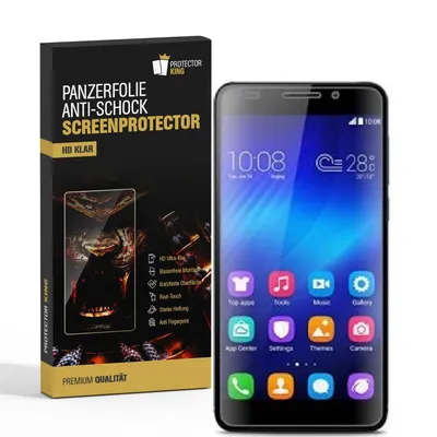 Zdjęcie produktu dla 2x folia pancerna na ekran Huawei Honor 6 ANTI-SHOCK HD ULTRA CLEAR