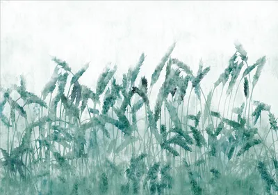 Produktbild von Vlies Fototapete grüne Blumen 450x315 cm Tapeten Wandtapete XXL Natur Pflanzen wie gemalt b-A-0777-a-a