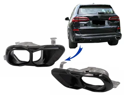 Productafbeelding van Uitlaatpijpen voor BMW X5 G05, X6 G06, X7 G07, met M-pakket, vanaf 2018, in M Sport design.