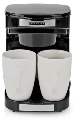 Produktbild von Butler, Kaffeemaschine 0,25L 450W für 2 Tassen mit Dauerfilter, Schwarz