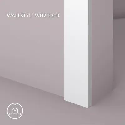 Produktbild von NMC WD2-2200 WALLSTYL Türumrandung Sockelleiste Wandleiste Friesleiste 2,2 m