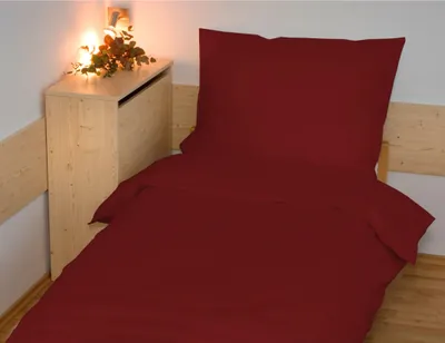 Produktbild von Leinen Französische Baumwolle UNI 240x220,70x90 bordeauxrot