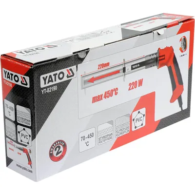Produktbild von Yato YT-82190, Wärmeschneider, Pistolengriff, Orange, Stahl, 450 °C, AC, 220 W