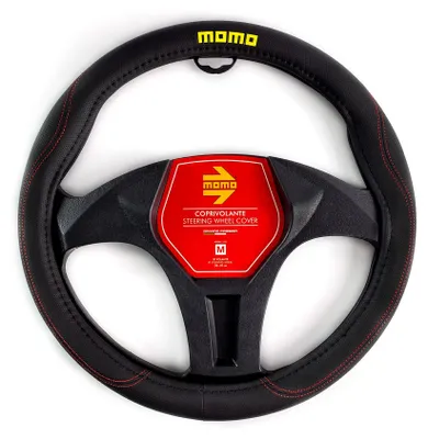 Productafbeelding van MOMO COMFORT universele stuurwielhoes, zwart/rood