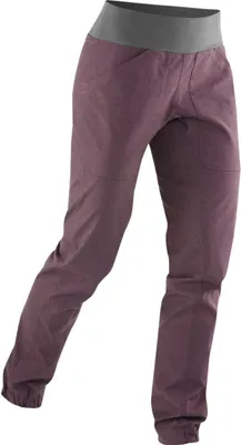 Slim-Fit Kletterhose "Wo Sansara Pants slim" von Edelrid in lila mit elastischem Bund.