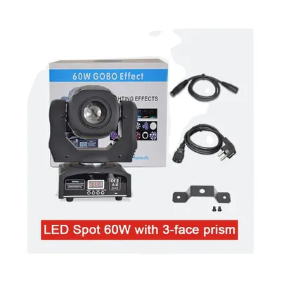 Produktbild von Beweglicher Kopf Scheinwerfer, 60W, DMX-Controller, LED 60W 3 Gesichter, EU Stecker