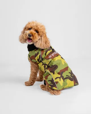 Produktbild von DRYROBE Dog Coat Hundemantel Grün Camo M