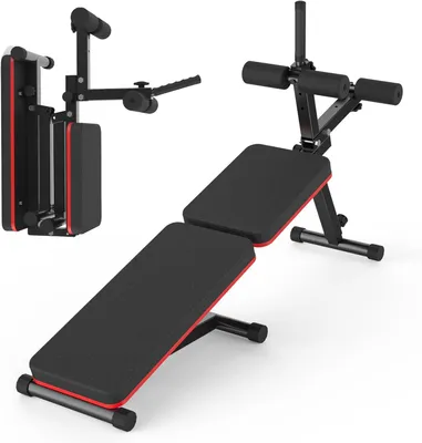 Produktbild von Verstellbare Hantelbank, klappbar, mit mehreren Einstellungsmöglichkeiten, für Ganzkörpertraining, Tragfähigkeit: 300 kg