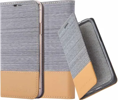 Produktbild von Cadorabo Hülle für Apple iPhone 13 PRO Schutzhülle in Grau Handy Hülle Etui Book Case Cover