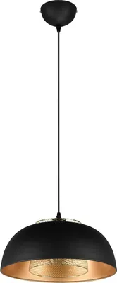 Produktbild von lightling Pancho Pendelleuchte, Ø 35 cm, Höhe: max. 150 cm, höhenverstellbar, schwarz matt Metall, max: 40W