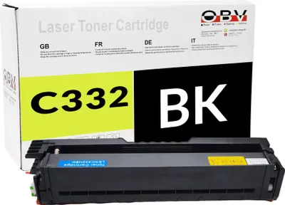 A product shot of a laser toner cartridge and its packaging.