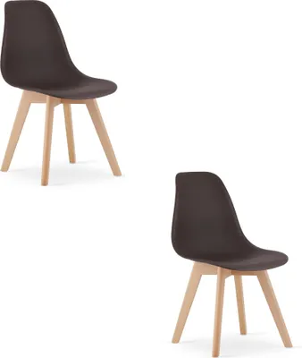 Image de Chaise KITO café / pieds naturels x 2