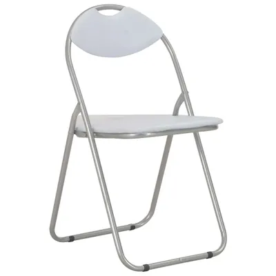 Immagine prodotto di vidaXL Sedie da pranzo pieghevoli 4 pz. Similcuoio bianca