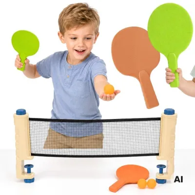 Productafbeelding van Woopie Tafeltennisset Met Net 6-Delig Pingpong