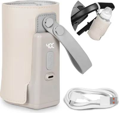 Produktbild von Lionelo Flessenwarmer Draagbare Thermup GO Plus USB-C, LCD display, 0-65°C - Beige