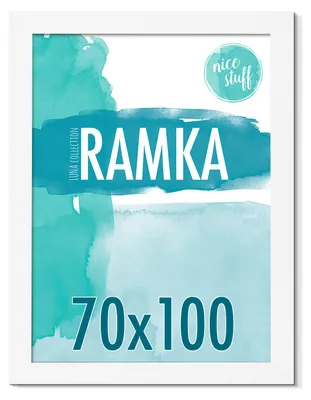 Obrázek produktu pro Bílý rám na plakát 70x100 cm, MDF a plexisklo