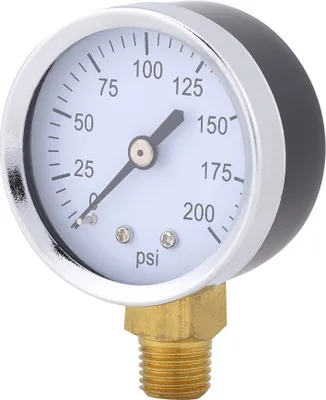 Zdjęcie produktu dla 1szt Mini dokładny manometr do paliwa powietrza oleju cieczy wody 0-200psi 1/4" NPT gwint montażowy
