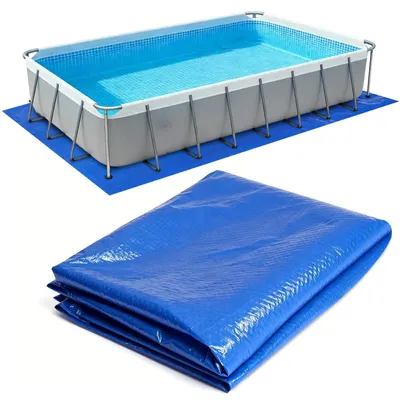 Zdjęcie produktu dla Basen Grondzeil o wymiarach 300 x 210 cm, przeznaczony do prostokątnych basenów