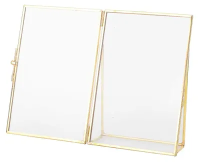 Retro Metall-Fotolijst, 15,2x20,3 cm, Gold, Tischaufsteller
