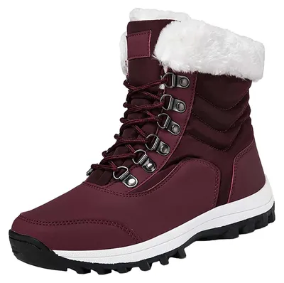 Productafbeelding van Dames Winterlaarzen met Hoge Schacht en Antislip Zolen