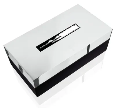 Kleenexbox Aluminium Schwarz/Chrom, 1 Stück, rechteckig