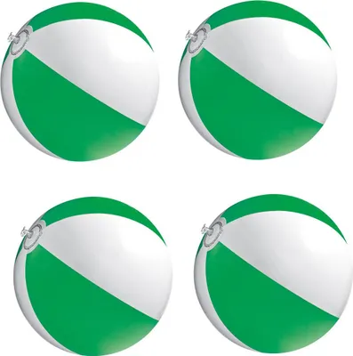 Produktbild von 4x Strandball / Wasserball / Farbe: grün-weiß
