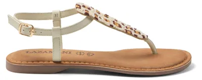 Produktbild von Lazamani Suvi Damen Leder-Sandalen Offwhite Größe 40