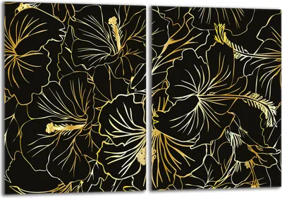 Produktbild von Glasherdplattenschutz 2x40x52 Blumen