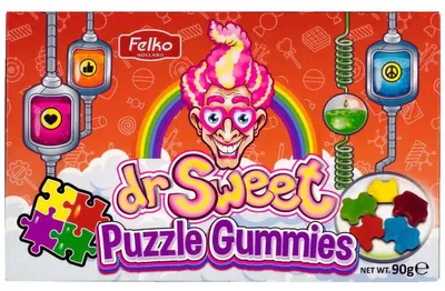 Produktbild von Dr. Sweet Puzzle Gummies Fruchtgummi bunt und lecker Halal 90g