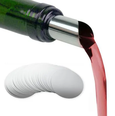 50 Stück tropffreie Weinausgießer, silber, wiederverwendbar