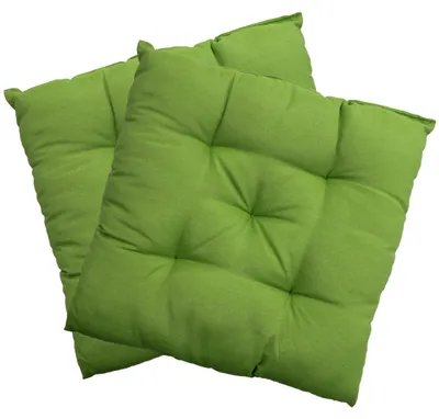Produktbild von Stuhlkissen 38x38 cm ComfySeat - Sitzkissen mit 6 cm Comfort Sitzpolster - Indoor & Outdoor, Farbe:Grün, Set:2er Set