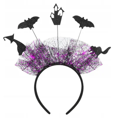 Produktbild von PartyPal Halloween Königin Stirnband mit Spinnennetz-Motiv