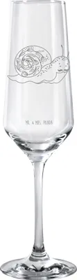 Produktbild von Mr. & Mrs. Panda Glas Schnecke Sir - Transparent - Geschenk, Schnecken, Motivation, Champagnerglas, Lebenszeit, Lebenseinstellung, Weisheit, dekorglas, Sektglas, graviert