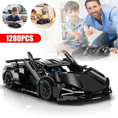 Produktbild von Supersportwagen Bausteine Set Auto Rennwagen Bausatz Spielzeug Modell 1314x