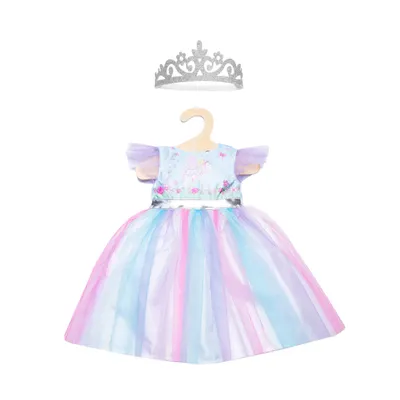 Image de Poppenjurk Fee en Eenhoorn met Kroon, 28-35 cm