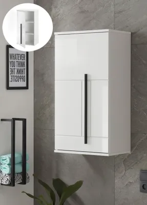 Produktbild von Hängeschrank Bad CHARLESTON-61 in Hochglanz weiß, B/H/T: ca. 45/85/30 cm