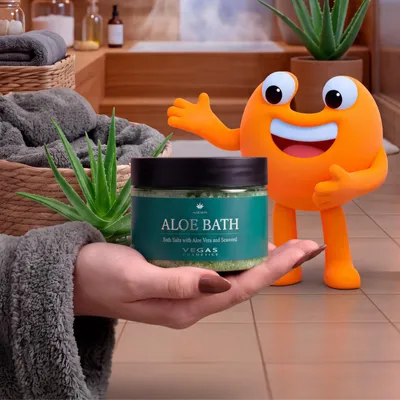 Produktbild von Badesalz mit Aloe Vera und Meeresalgen