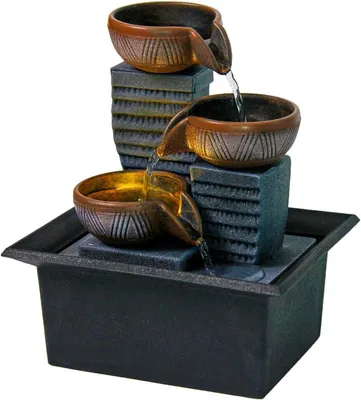Produktbild von Tischbrunnen mit Fließendem Wasser Und Wasserfallgeräuschen für Die Schlafzimmerdekoration