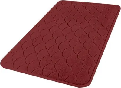 Produktbild von Urban Living Badteppich/Badematte Teppich - dunkelrot - 50 x 80 cm